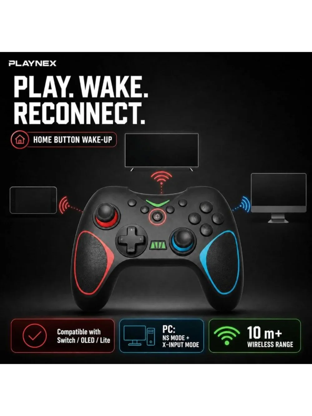 2 Pack Wireless Game Controllers for Nintendo Switch & PC - Enhanced Gaming